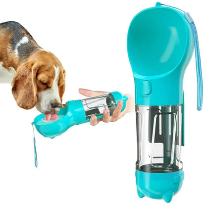 Versatile 3-in-1 Pet Water and Food Dispenser with Trash Bag Box and Shovel - Leak Proof Design for Small Dogs