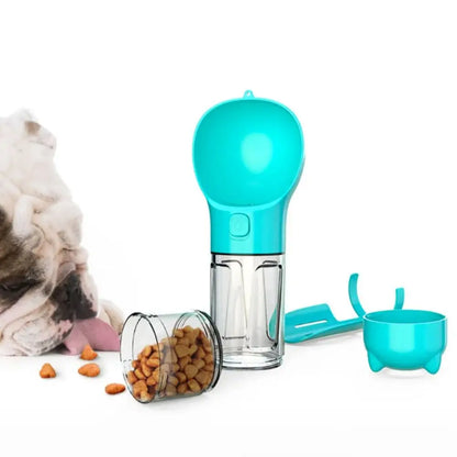 Versatile 3-in-1 Pet Water and Food Dispenser with Trash Bag Box and Shovel - Leak Proof Design for Small Dogs